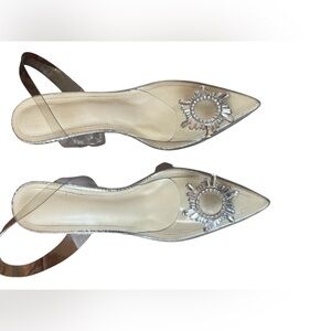 AKIRA Silver Embellished Heels